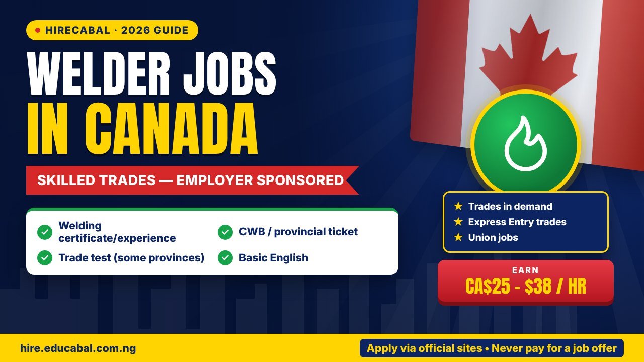 Welder Jobs in Canada with Visa Sponsorship: Certification, Pay and PR Routes